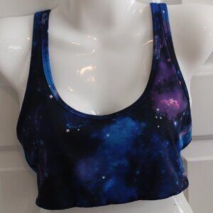 Victoria Secrets Pink Sport Lightly Lined Sports Bra in Galaxy Print Size XL